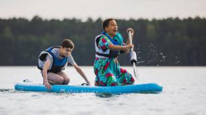 Obóz Przygody z deskami SUP Mazury 2024